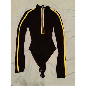 Bodysuit in Black & Yellow